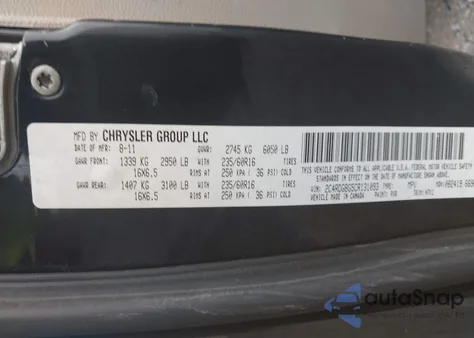 2012 Dodge Grand Caravan Se/Avp from USA, damaged, VIN 2C4RDGBG5CR131093